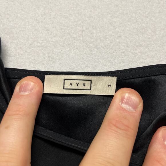 AYR Ten Outta Ten Black Silk Feminine Sexy Romantic Elegant Whimsy Goth Dress S - Picture 6 of 12